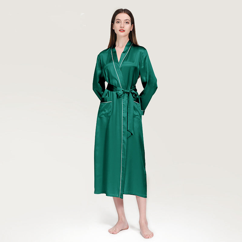 19 Momme Women's Classic Full Length Silk Robe