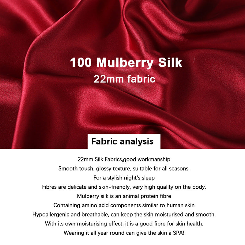 6A Mulberry Silk 22mm Couple Pajamas Long Sleeve Set
