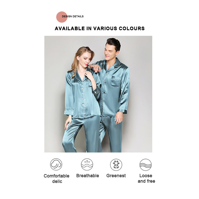 Mulberry Silk 25 Momme Couple's Pajama Set