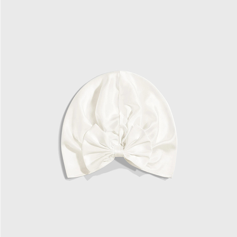 22 Momme Bow Design Silk Sleep Cap Hair Bonnet