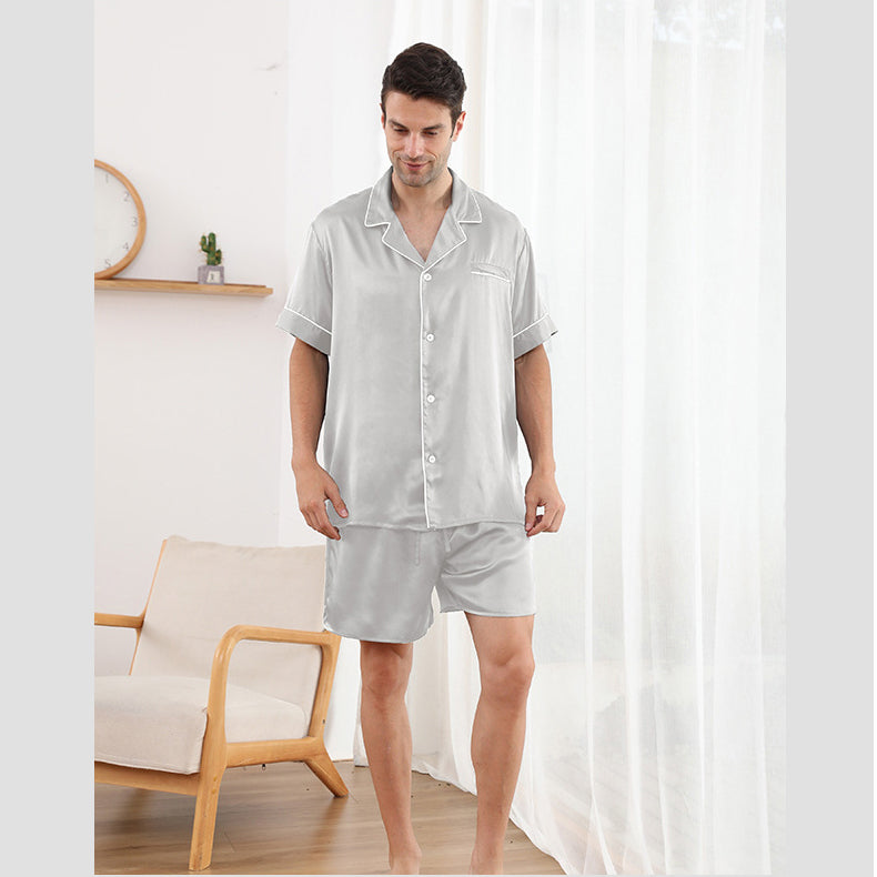 19 Momme Men's Classic Short Silk Pajamas Set